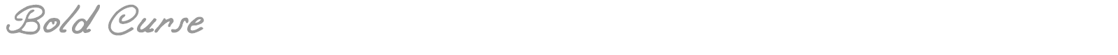 Bold Curse font preview
